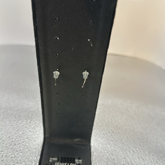 Pierced earrings beautiful silver tone. 2 inches long and one and a half wide​ - Picture 2 of 3